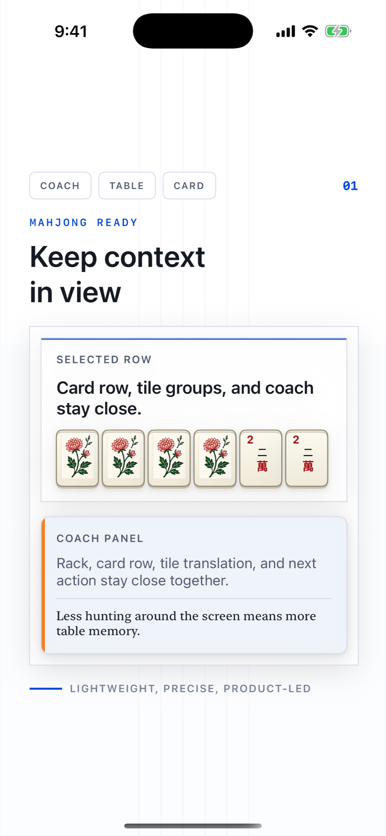 Context-rich coaching screenshot